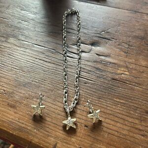 John Medeiros star necklace and earrings. Beautiful set. Lightweight earrings.